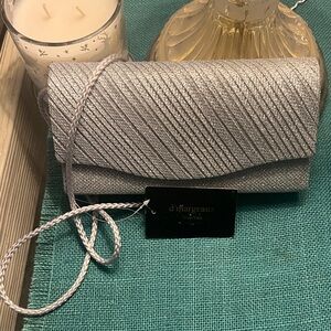 Silver Textured Clutch